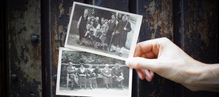 Groupe Roc Eclerc réception après obsèques rassemblement famille photos vintage