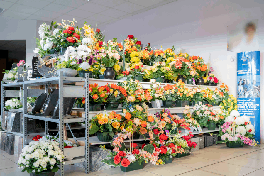 Fleurs artificielles agence de pompes funèbres ROC ECLERC à Nogent-sur-Oise
