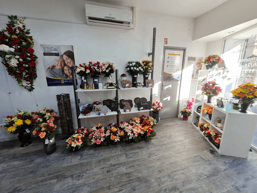Fleurs artificielles agence de pompes funèbres ROC ECLERC à Marseille - Louvain