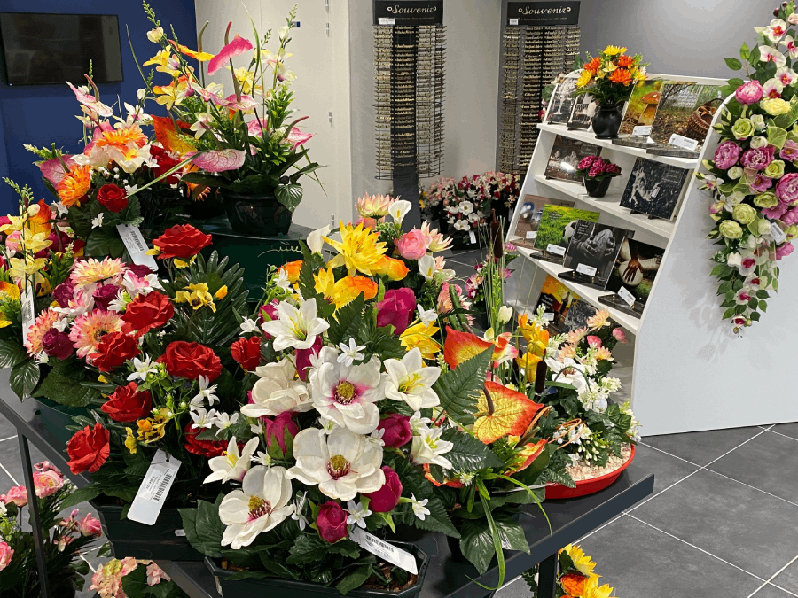 Fleurs artificielles agence de pompes funèbres ROC ECLERC à Saint-Paul-lès-Dax