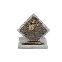 plaque losange bronze cœur