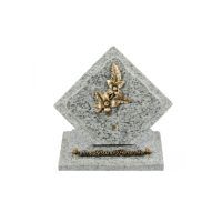 plaque losange bronze fleurs
